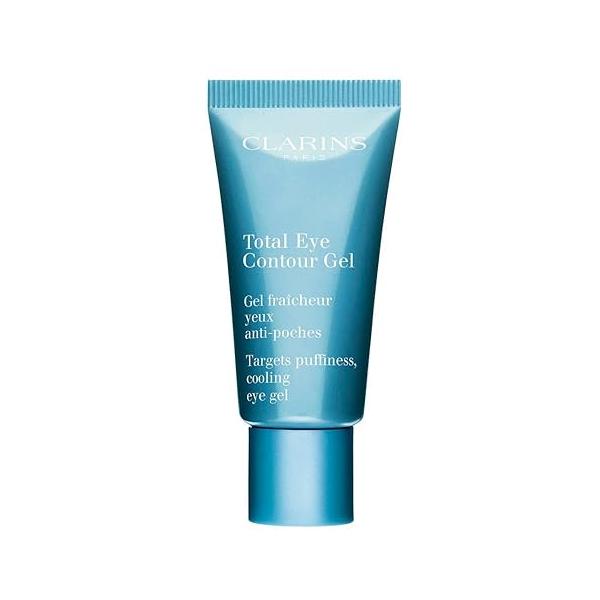 Clarins Total Eye Contour Gel | Cooling Visibly Reduces Dark Circles and Puffiness Refreshes, Hydrates Soothes Blend Of Natural Ingredients All Skin Types 0.6 Ounces