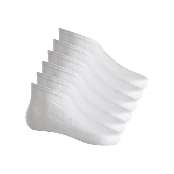 3 Pairs Cotton Moisturizing Socks Cosmetic Lotion Hoses Spa Overnight Absorbing Stockings for Dry Cracked Feet White Moisture Enhancing Women and Men