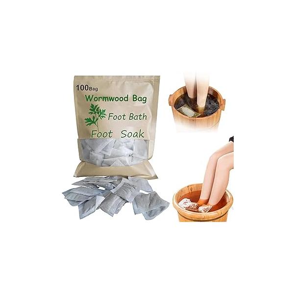 100bag Natural Mugwort Herb Foot Soak Wormwood Bath Powder Spa Relax Massage艾草足浴泡脚