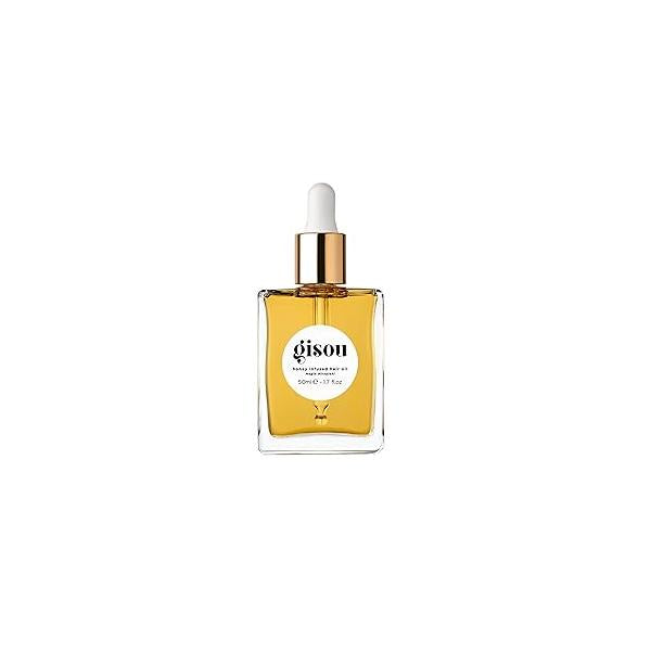 Gisou Honey Infused Hair Oil, Award-Winning Hydration, Frizz Control & Shine Treatment, Mirsalehi Botanical Oils, Heat Protection up to 450°F, Lightweight Non-Greasy Oil for All Types