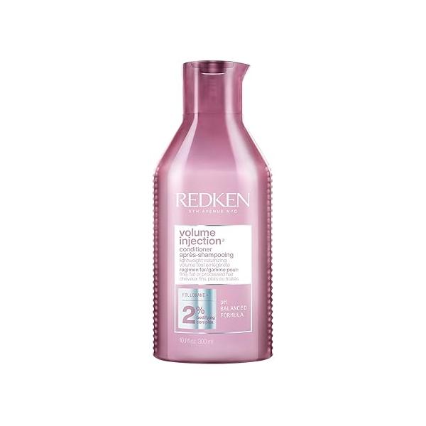 Redken Volume Injection Conditioner For Fine Hair - Adds Lift & Body, Volumizing Detangling Without Weighing Down, Paraben Free