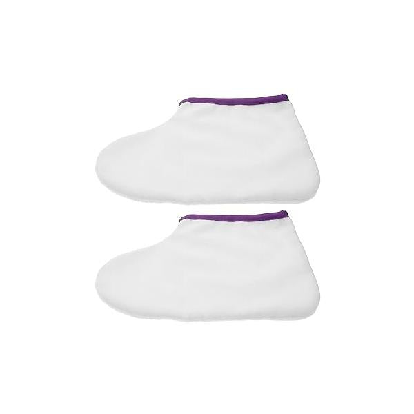 Beaupretty 1pair Waxed Feet Booties Paraffin Wax Warming Foot Cover Footmuff Moisturizing Socks Spa Liners Holsters Piguet Fluff White Dedicated