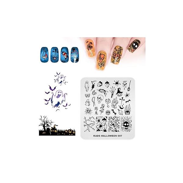 Nail Stamping Plate Christmas Halloween Art Plates Image Transfer Template Manicure Stencils Printing DIY Tool (Halloween 011)