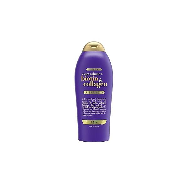 OGX Biotin & Collagen Extra Strength Volumizing Shampoo for Thicker, Fuller Hair, 25.4 fl oz