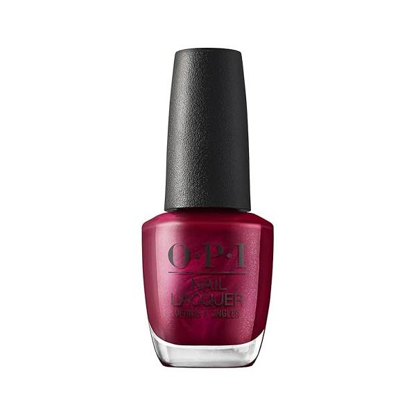 OPI Nail Lacquer Polish | Opaque Bright Red Shimmer Chip Resistant Vegan, Fast Drying, Streak Free
