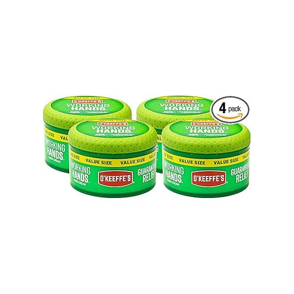 O'Keeffe's K0680001-4 Working Hands Hand Cream in Jar (4 Pack), 6.8 oz