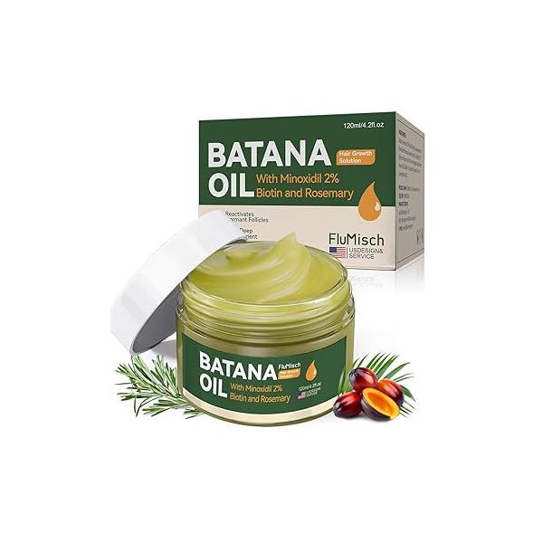 Batana Oil for Hair Growth, Natural Rosemary Growth Serum, with Minoxidil Biotin Damaged Hair, Strengthening Products that Increase Thickness and Prevent Loss
