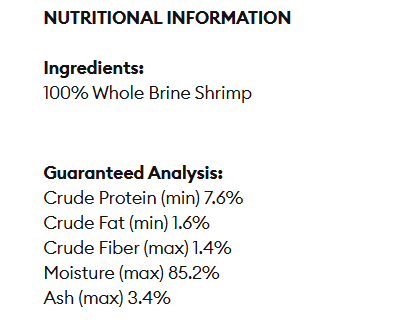 Omega™ One Frozen Brine Shrimp Fish Food, 3.5 Oz