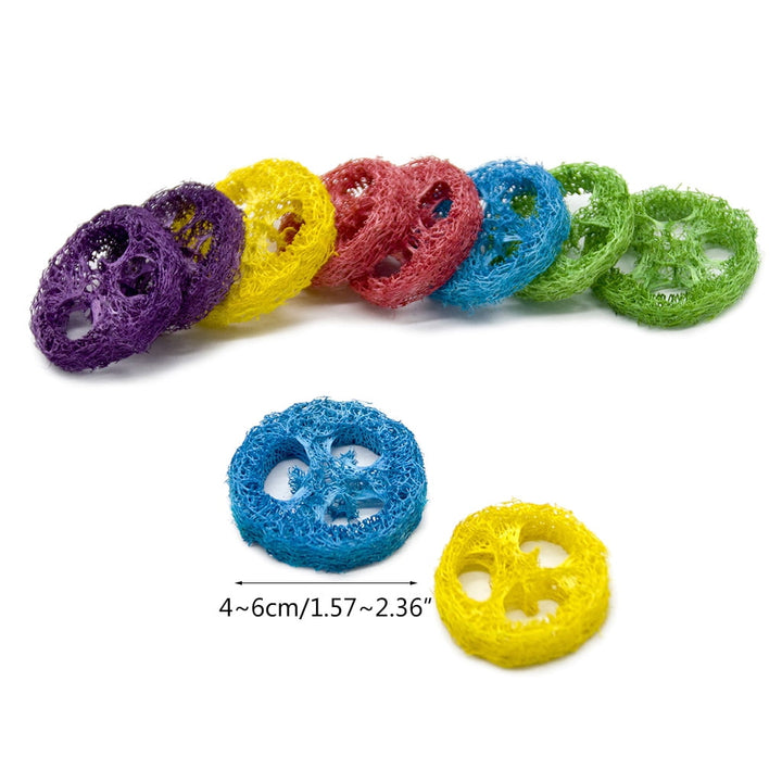 CIYISON Rabbit Chew Toys for for Health Natural Material Handmade 20Pcs Loofah To