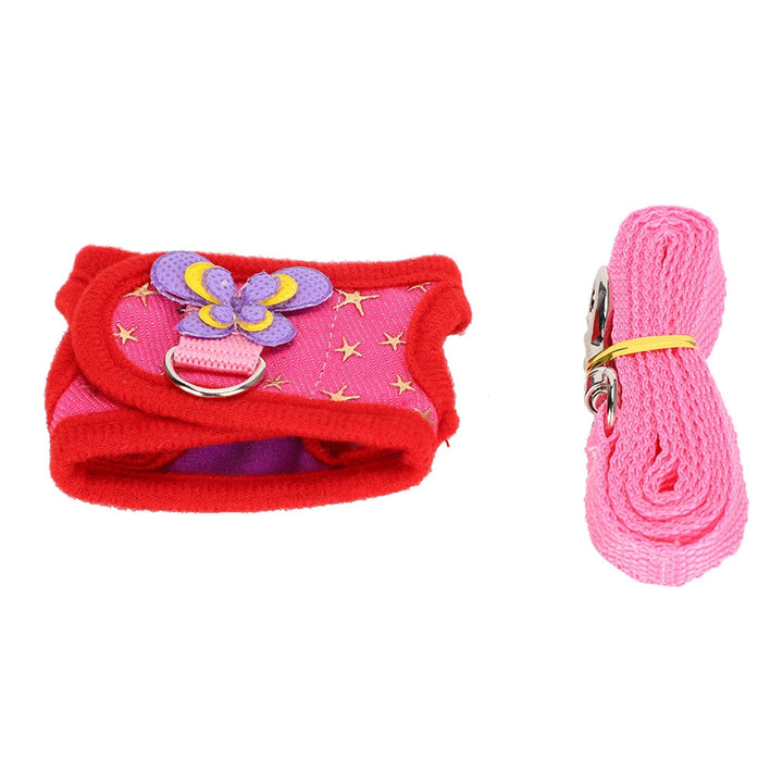 Adjustable Leash for Small Pets, Guinea Pigs & Hamsters Red M Rabbit Harness Set