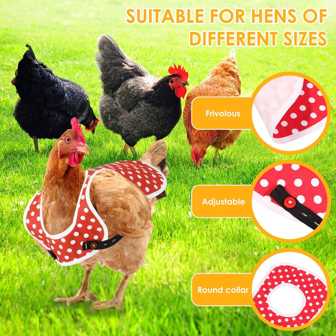 LINFANG 3Pcs Chicken Saddle Easy to Wear Hen Saddle with Adjustable Straps Wear Resistant Chicken Protector Saddle Breathable Hen Saddle Apron Practical for Hens Chicken