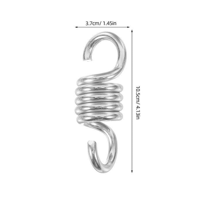 Hemobllo 2Pcs Porch Swing Hanging Kit Swing Spring Silver Heavy Duty For Indoor Relaxation