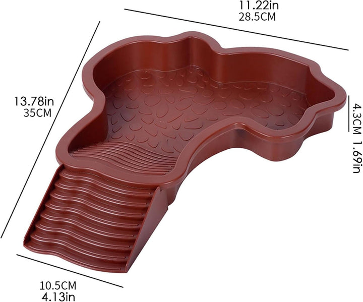 Chanana Detachable Turtle Bath Tub - Anti-Leak Reptile Spa with Ladder for Easy Entry/Exit (Brown-Red)