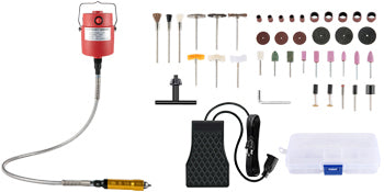 VEVOR Flex Shaft Grinder 380W Rotary Tool 500-23000RPM Rotary Carver with 1/4\" 3-Jaw Chuck for Jewelry Polishing Grinding DIY