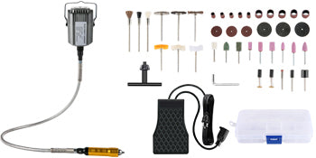 VEVOR Flex Shaft Grinder 380W Rotary Tool 500-23000RPM Rotary Carver with 1/4\" 3-Jaw Chuck for Jewelry Polishing Grinding DIY