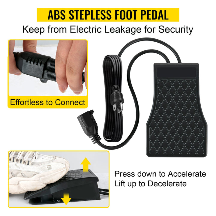 VEVOR Flex Shaft Grinder 380W Rotary Tool 500-23000RPM Rotary Carver with 1/4\" 3-Jaw Chuck for Jewelry Polishing Grinding DIY