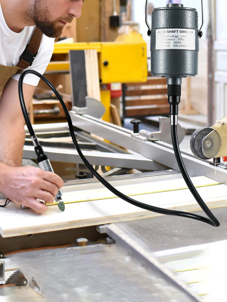 VEVOR Flex Shaft Grinder 380W Rotary Tool 500-23000RPM Rotary Carver with 1/4\" 3-Jaw Chuck for Jewelry Polishing Grinding DIY