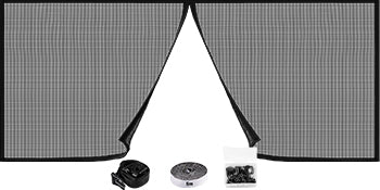 VEVOR Garage Door Screen 16 x 7 ft for 2 Cars 5.2 lbs Heavy-Duty Fiberglass Mesh for Quick Entry Self Sealing Magnet Retractable