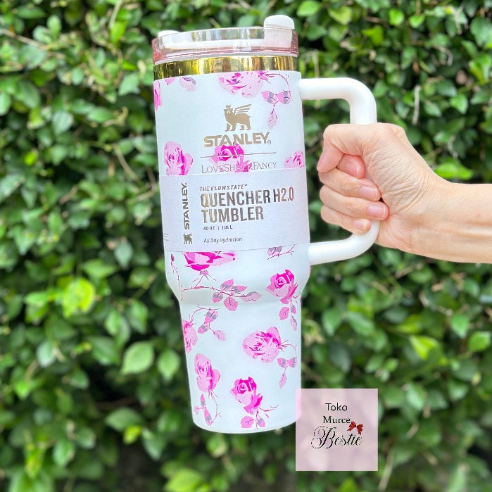 Stanley 40 Oz Floral Engraved Tumbler