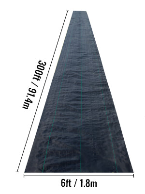 VEVOR Landscape Fabric 6ft x 300ft Geotextile Fabric Durable Heavy Duty 1.5oz Ground Cover Woven For Commercial Greenhouse Yard