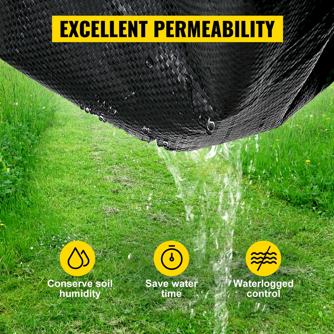 VEVOR Landscape Fabric 6ft x 300ft Geotextile Fabric Durable Heavy Duty 1.5oz Ground Cover Woven For Commercial Greenhouse Yard