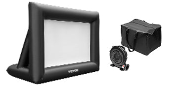 VEVOR Inflatable Movie Screen 24FT Inflatable Projector Screen w/ 360W Air Blower Blow Up Screen Supports Front/Rear Projection
