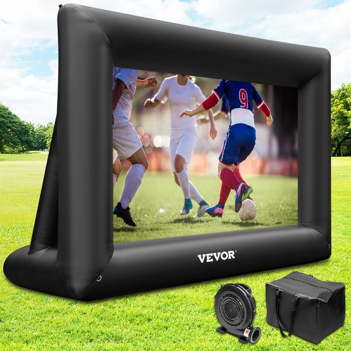 VEVOR Inflatable Movie Screen 24FT Inflatable Projector Screen w/ 360W Air Blower Blow Up Screen Supports Front/Rear Projection