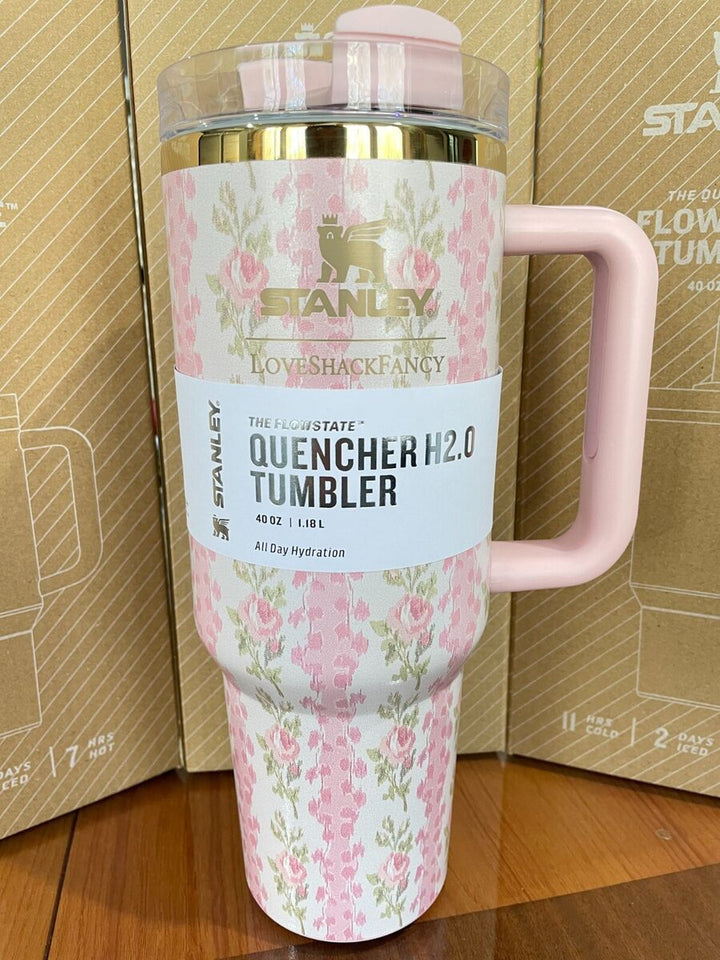Stanley 40 Oz Floral Engraved Tumbler