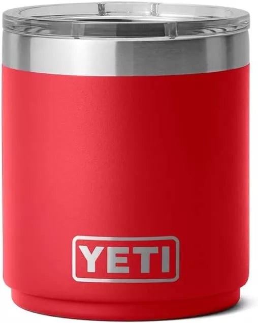 YETI Rambler 10oz Lowball RECUE RED w/Magslider Lid (Brand NEW)