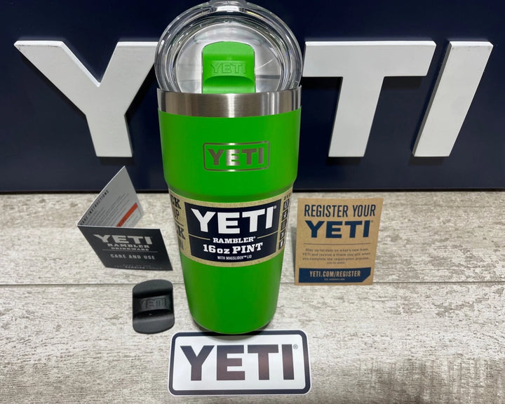 YETI Rambler 16oz pint/20oz Stackable Cup * CANOPY GREEN! *w/MATCHING🔥MagSlider