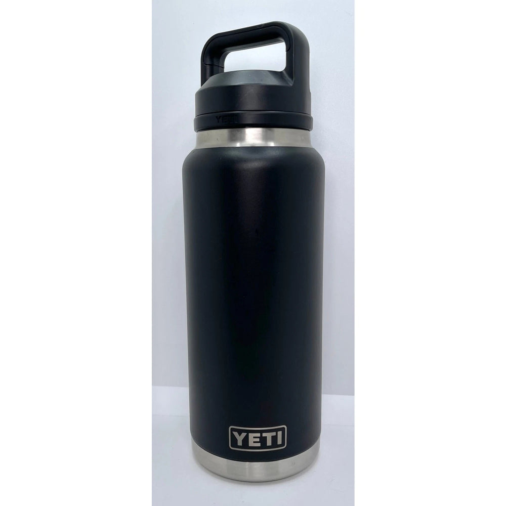 Yeti Stainless Steel Water Bottle Tumbler Chug Cap Black 36 oz