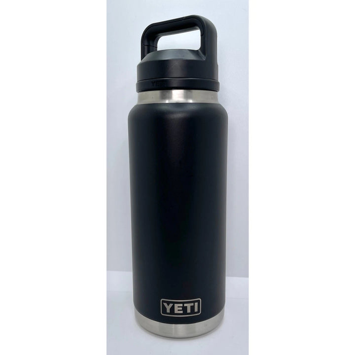 Yeti Stainless Steel Water Bottle Tumbler Chug Cap Black 36 oz