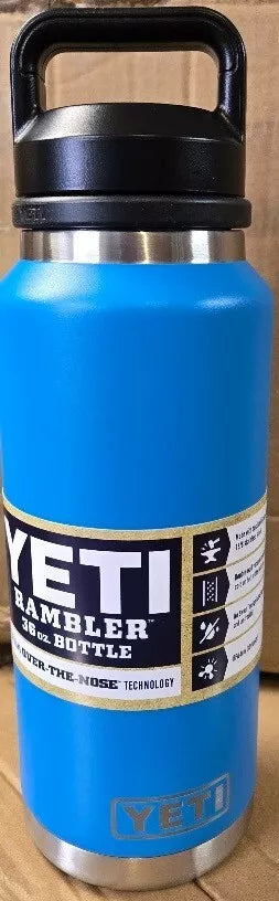 New! Yeti Rambler 36 oz Stainless Bottle Maximum Insulation With Chug Cap