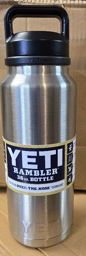 New! Yeti Rambler 36 oz Stainless Bottle Maximum Insulation With Chug