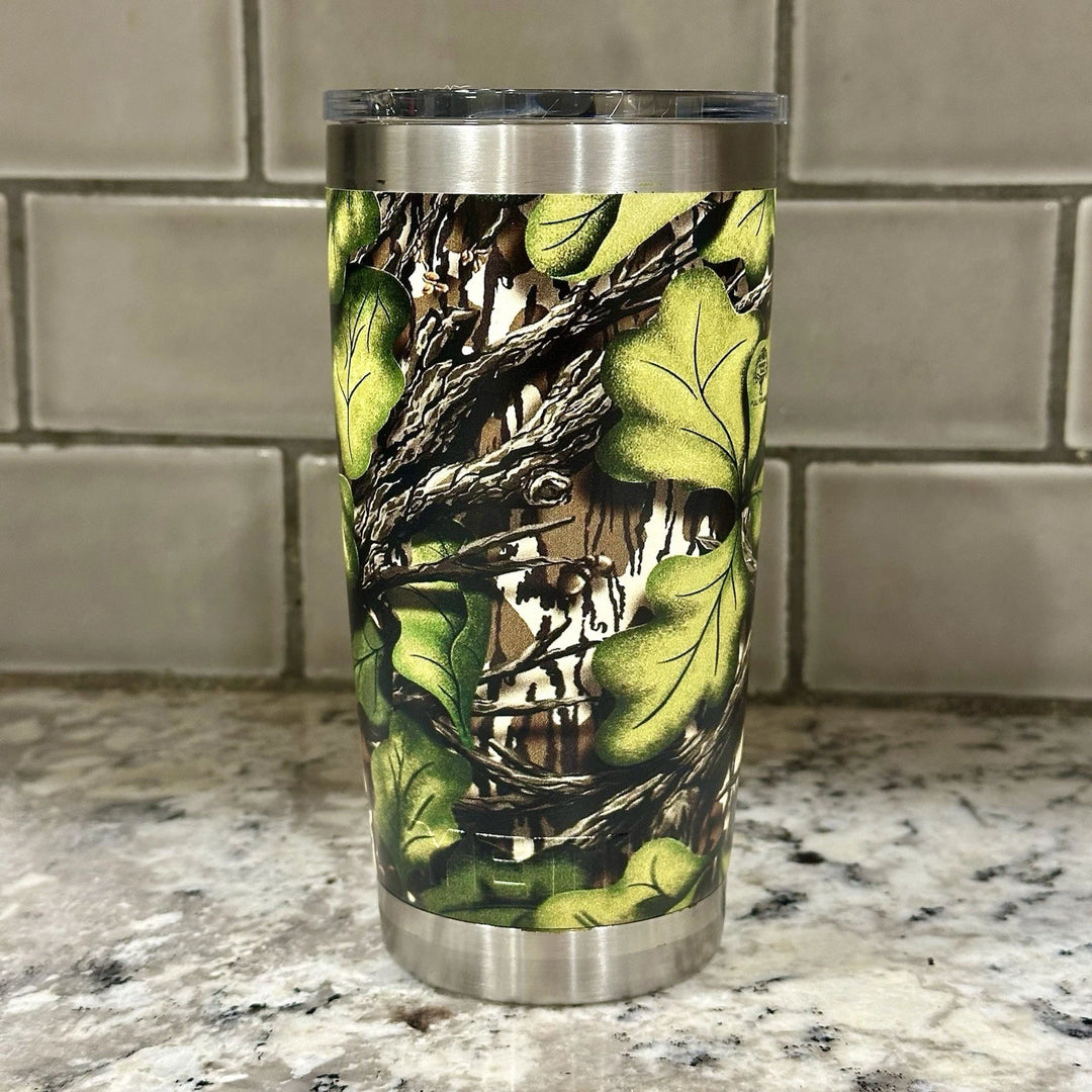 Yeti 20 oz Tumbler Mossy Oak Full Foliage UV Printed. Same Pattern As Turtlebox