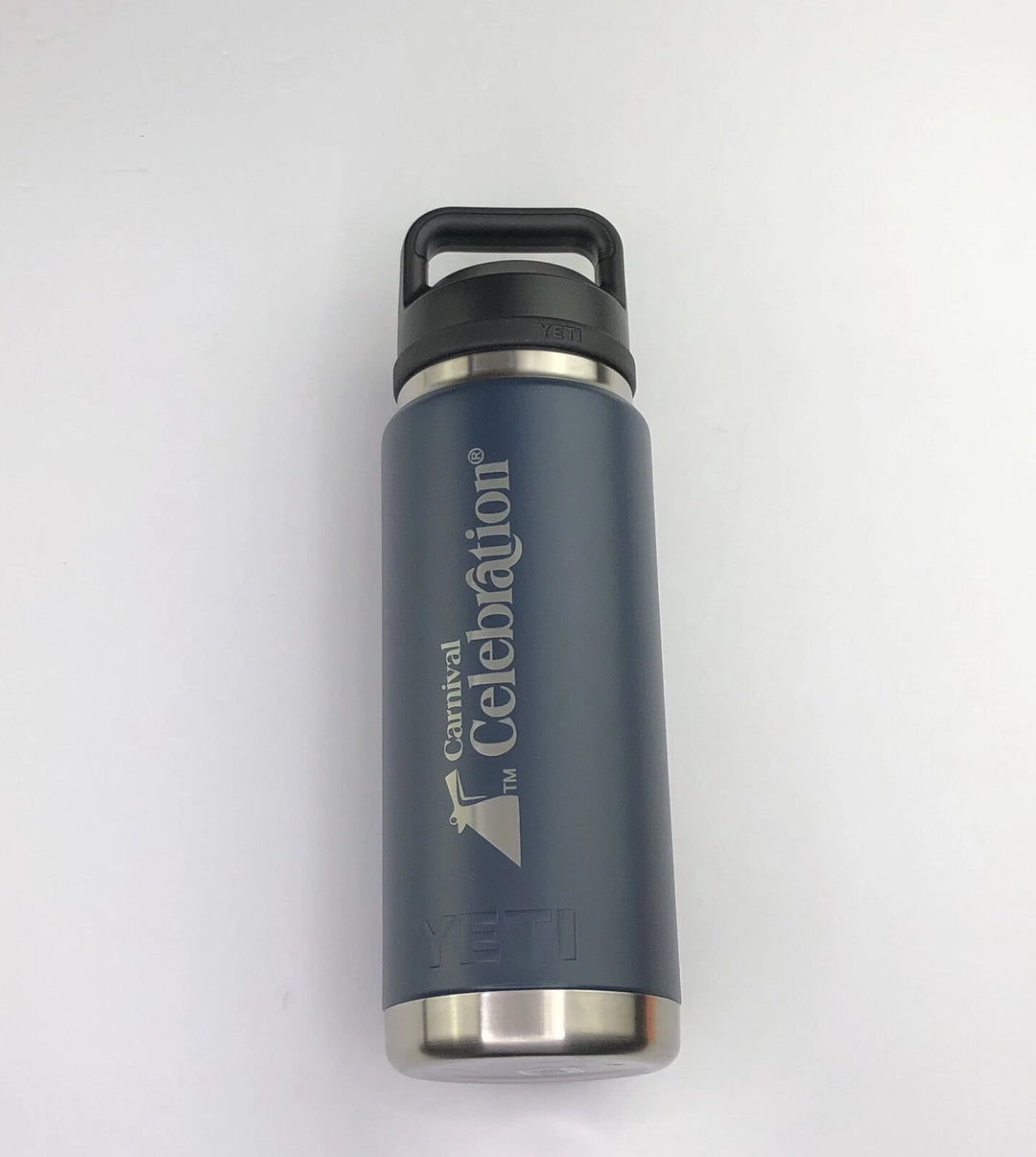 YETI Rambler Carnival Cruise Celebration 26 Oz Tumbler Cup w/Chug Cap Navy Blue
