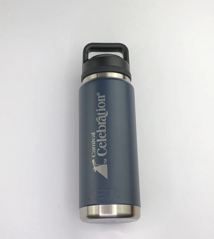 YETI Rambler Carnival Cruise Celebration 26 Oz Tumbler Cup w/Chug Cap Navy Blue