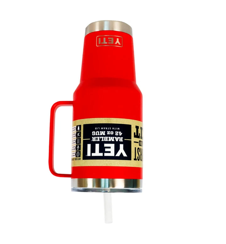 42oz YETTI RAMBLER STAINLESS STEEL TUMBLER - RESCUE RED