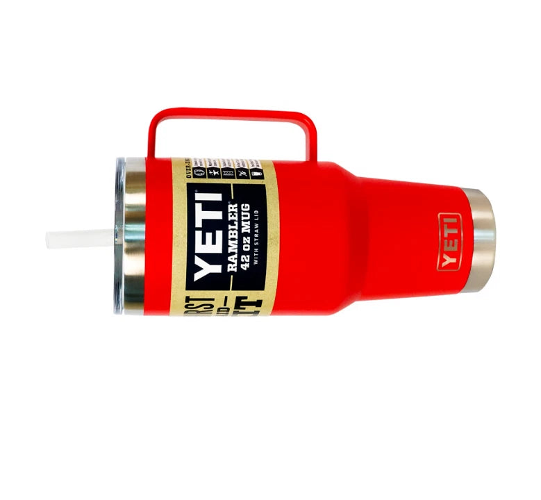 42oz YETTI RAMBLER STAINLESS STEEL TUMBLER - RESCUE RED