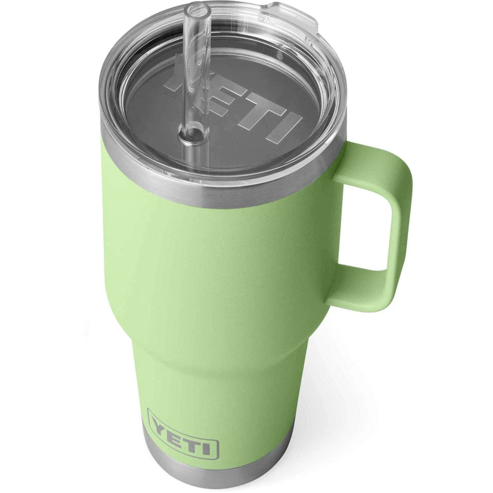 YETI Rambler 35 oz Tumbler with Handle and Lid Key Lime Travel Mug