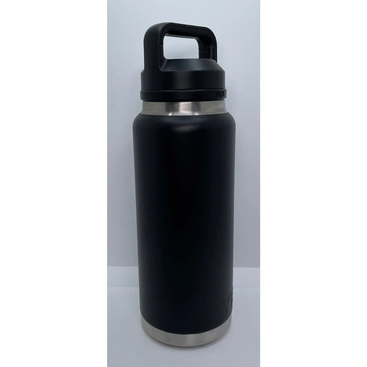 Yeti Stainless Steel Water Bottle Tumbler Chug Cap Black 36 oz