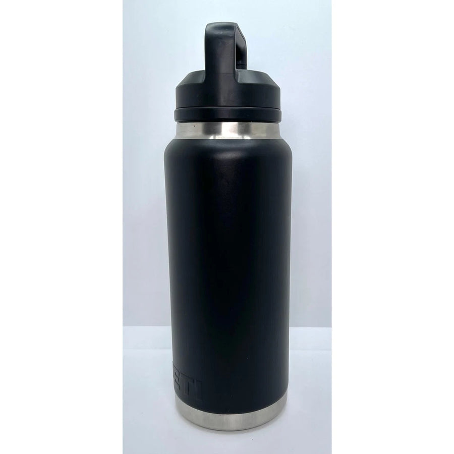Yeti Stainless Steel Water Bottle Tumbler Chug Cap Black 36 oz