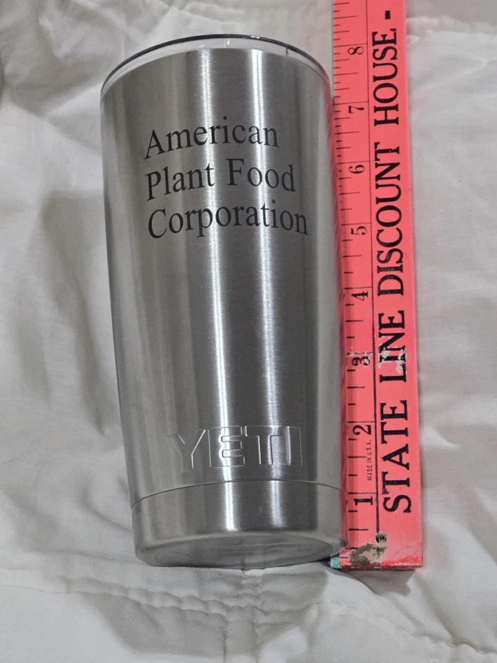 YETI Rambler Stainless Steel Insulated TUMBLER Silver NWT Ice Water Hot Coffee