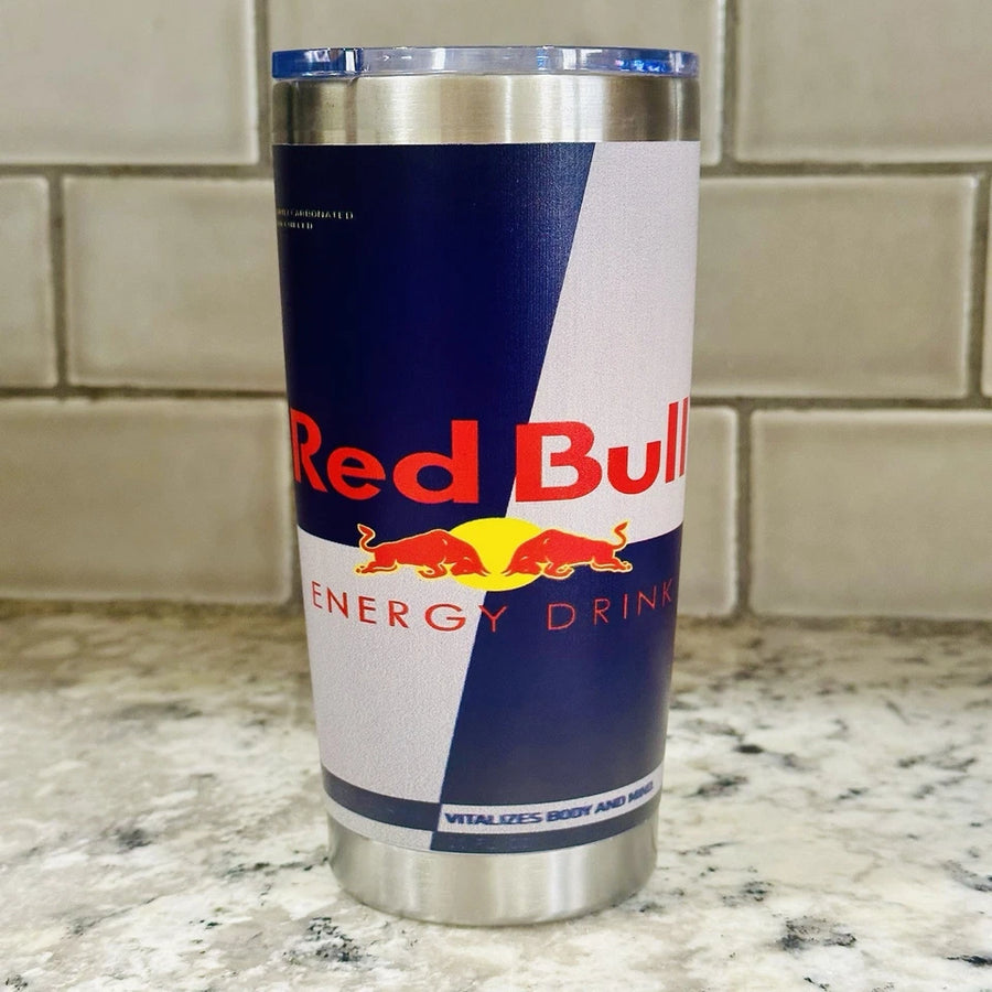 YETI 20 OZ RED BULL ENERGY DRINK TUMBLER CUP + MAG SLIDER LID
