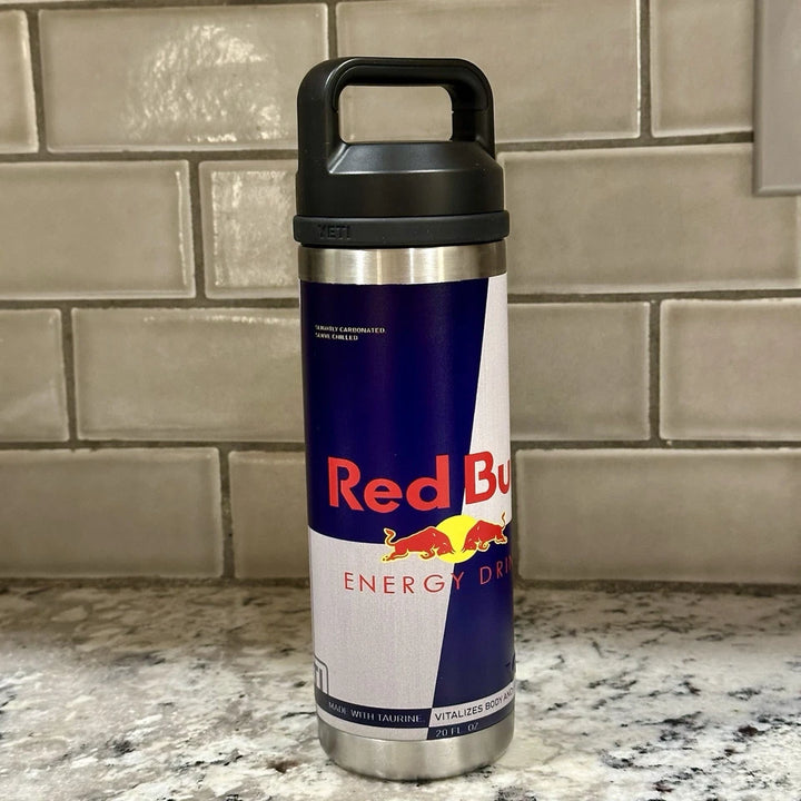 YETI 18 OZ RED BULL ENERGY DRINK TUMBLER CUP + Chug Cap