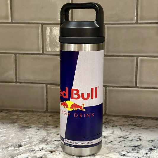 YETI 18 OZ RED BULL ENERGY DRINK TUMBLER CUP + Chug Cap