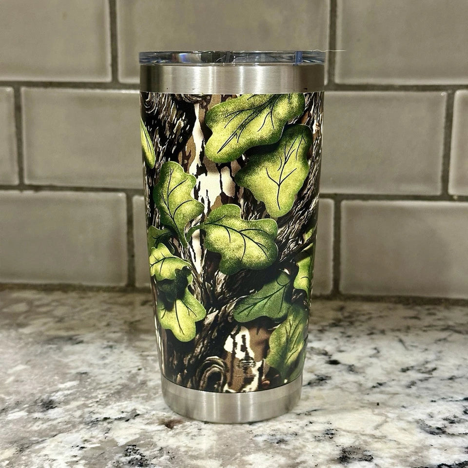 Yeti 20 oz Tumbler Mossy Oak Full Foliage UV Printed. Same Pattern As Turtlebox