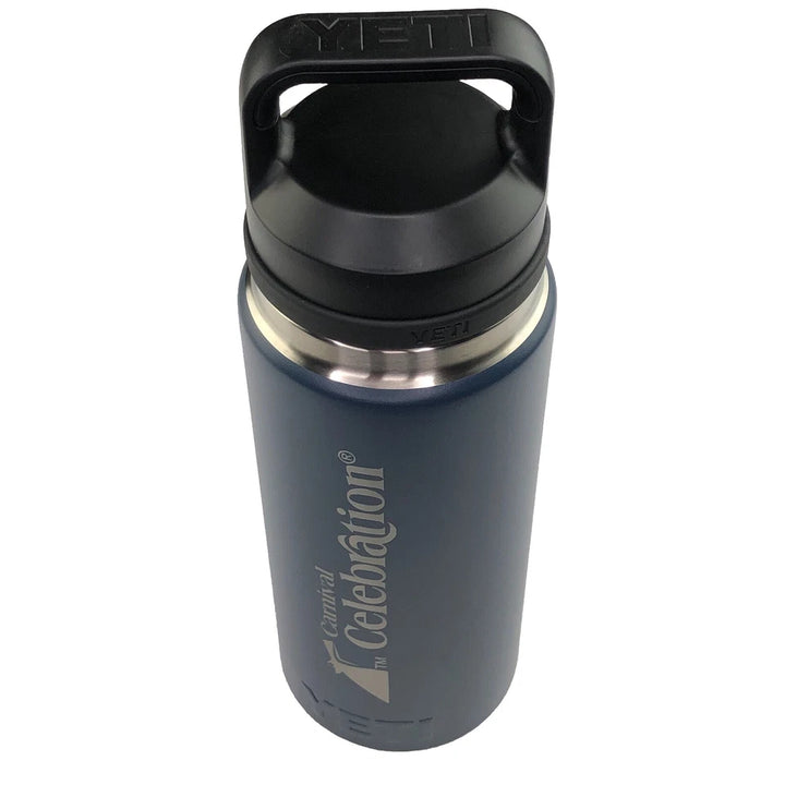 YETI Rambler Carnival Cruise Celebration 26 Oz Tumbler Cup w/Chug Cap Navy Blue