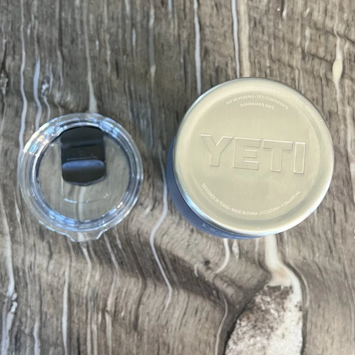 YETI 20 Oz Rambler Tumbler Navy MAGSLIDER Lid Austin Keep It Wild Never Used