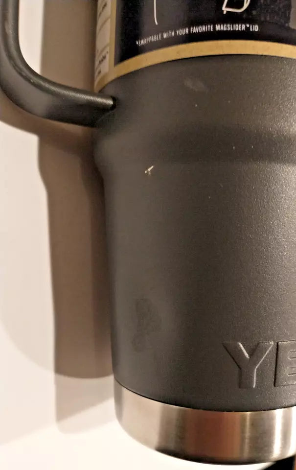 YETI Rambler 25oz Charcoal Mug, Straw Lid, Stainless Steel, Insulated, New Other
